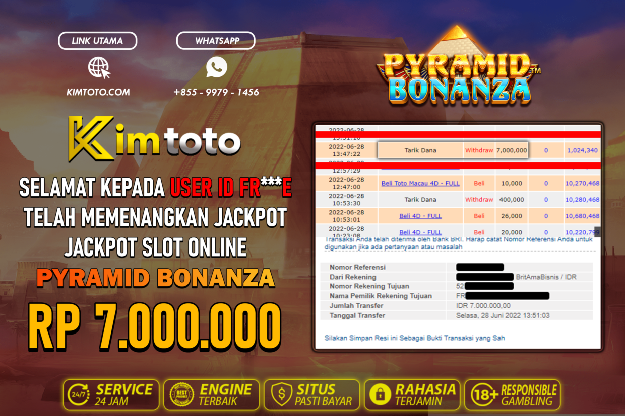 BUKTI PEMBAYARAN MEMBER JP SLOT ONLINE DI KIMTOTO USER ID FRE