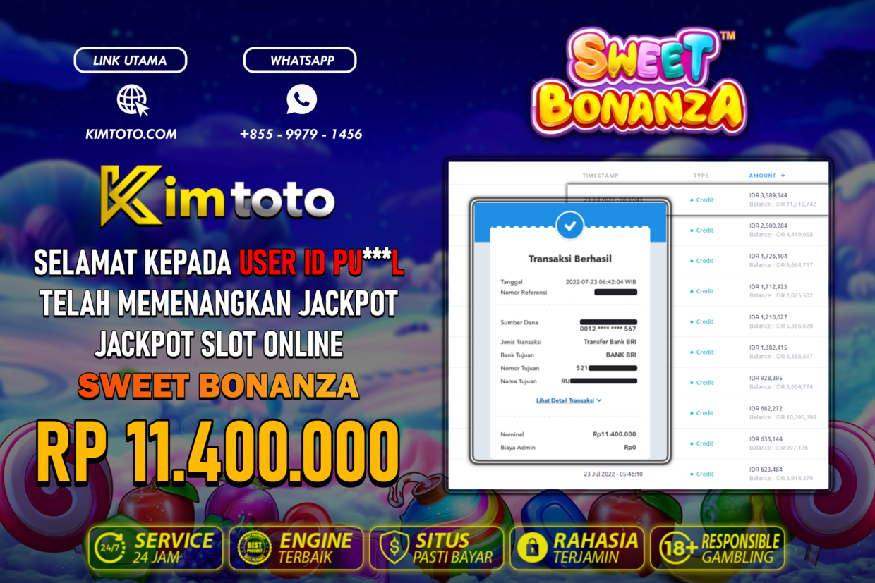 BUKTI PEMBAYARAN MEMBER JP SLOT ONLINE DI KIMTOTO USER ID PUL