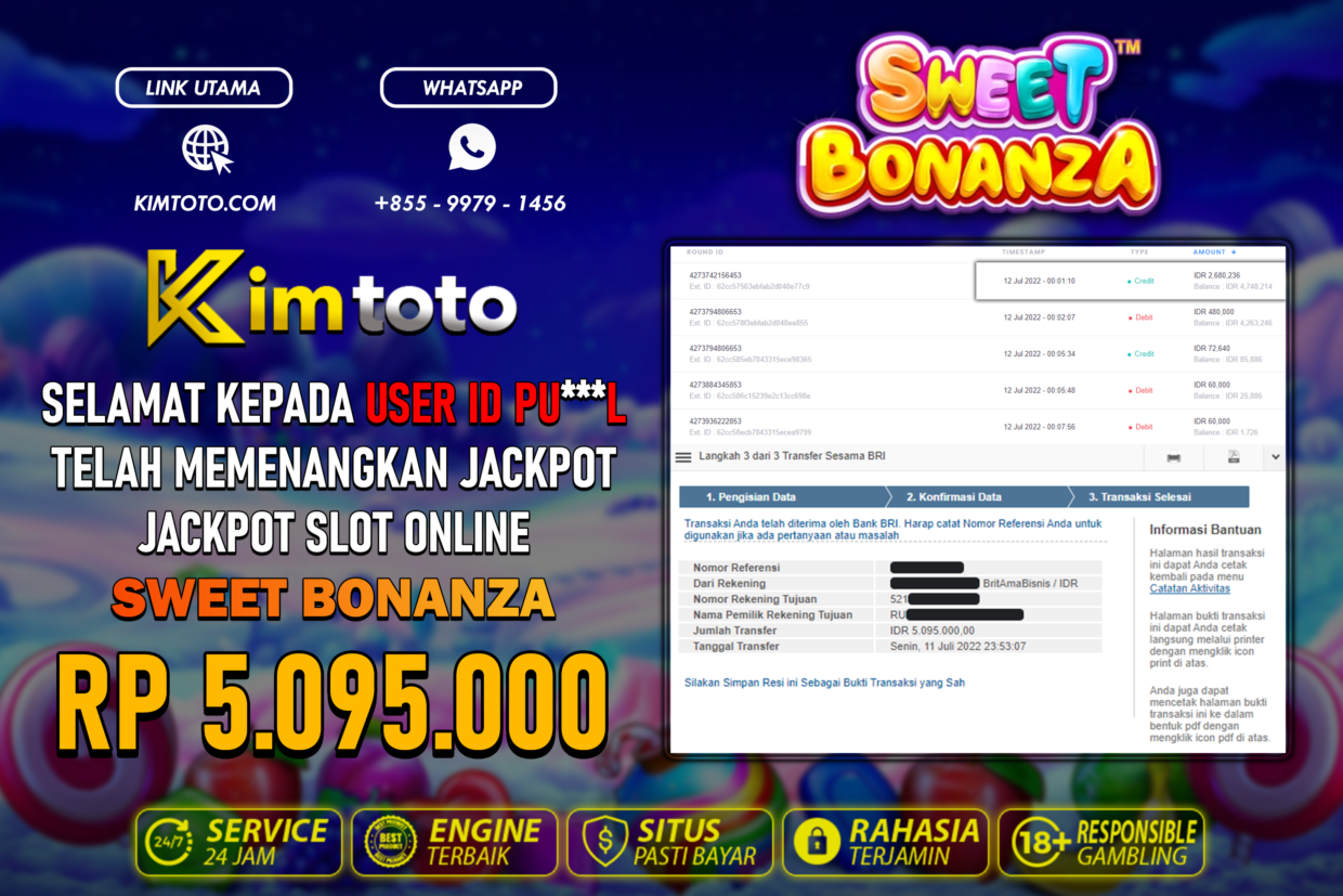 BUKTI PEMBAYARAN MEMBER JP SLOT ONLINE DI KIMTOTO USER ID PUL