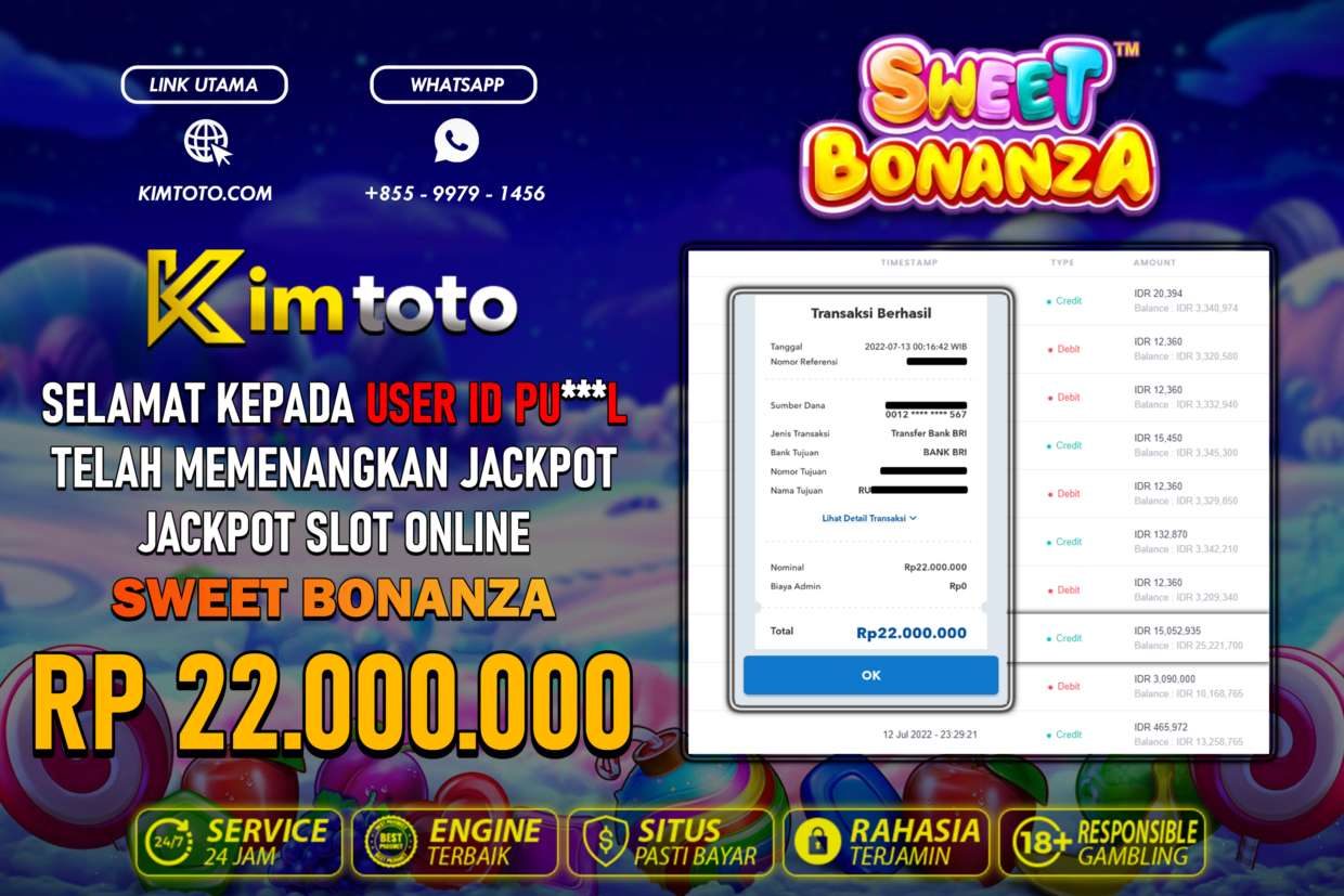 BUKTI PEMBAYARAN MEMBER JP SLOT ONLINE DI KIMTOTO USER ID PUL