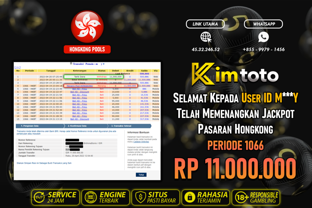 BUKTI PEMBAYARAN MEMBER JP TOGEL HONGKONG DI KIMTOTO USER ID MY