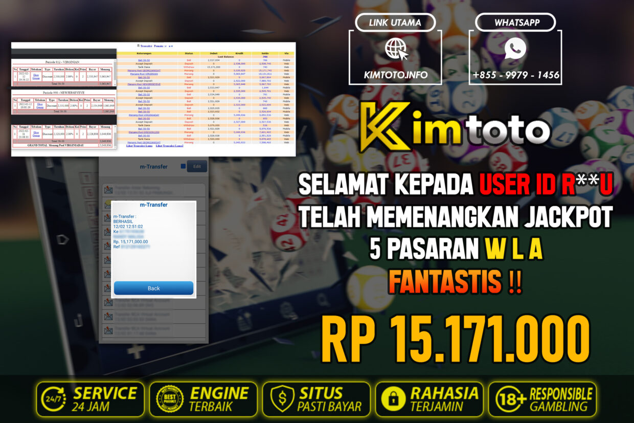 BUKTI PEMBAYARAN MEMBER JP TOGEL WLA DI KIMTOTO USER ID RU