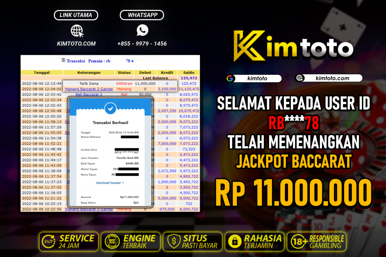 BUKTI PEMBAYARAN MEMBER JP LIVECASINO DI KIMTOTO USER ID RB78