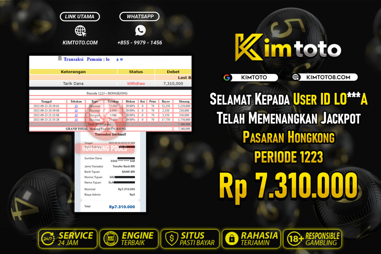 BUKTI PEMBAYARAN MEMBER JP TOGEL HONGKONG DI KIMTOTO USER ID LOA