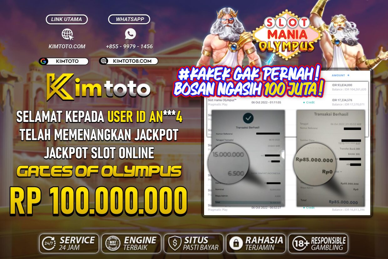 BUKTI PEMBAYARAN MEMBER JP SLOT ONLINE DI KIMTOTO USER ID AN4