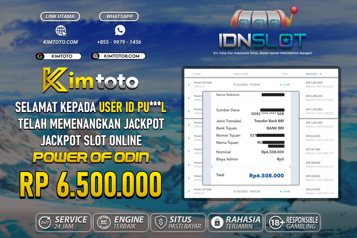 BUKTI PEMBAYARAN MEMBER JP SLOT ONLINE DI KIMTOTO USER ID PUL