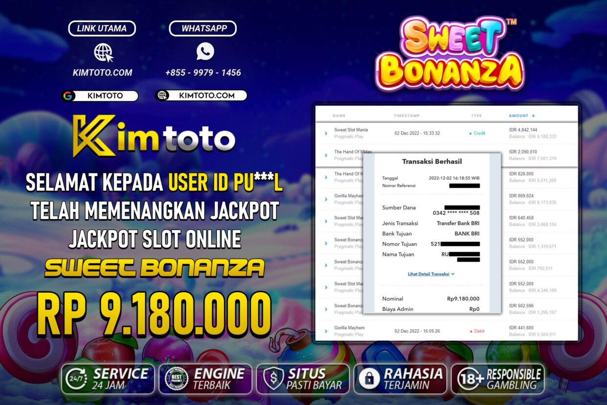 BUKTI PEMBAYARAN MEMBER JP SLOT ONLINE DI KIMTOTO USER ID PUL