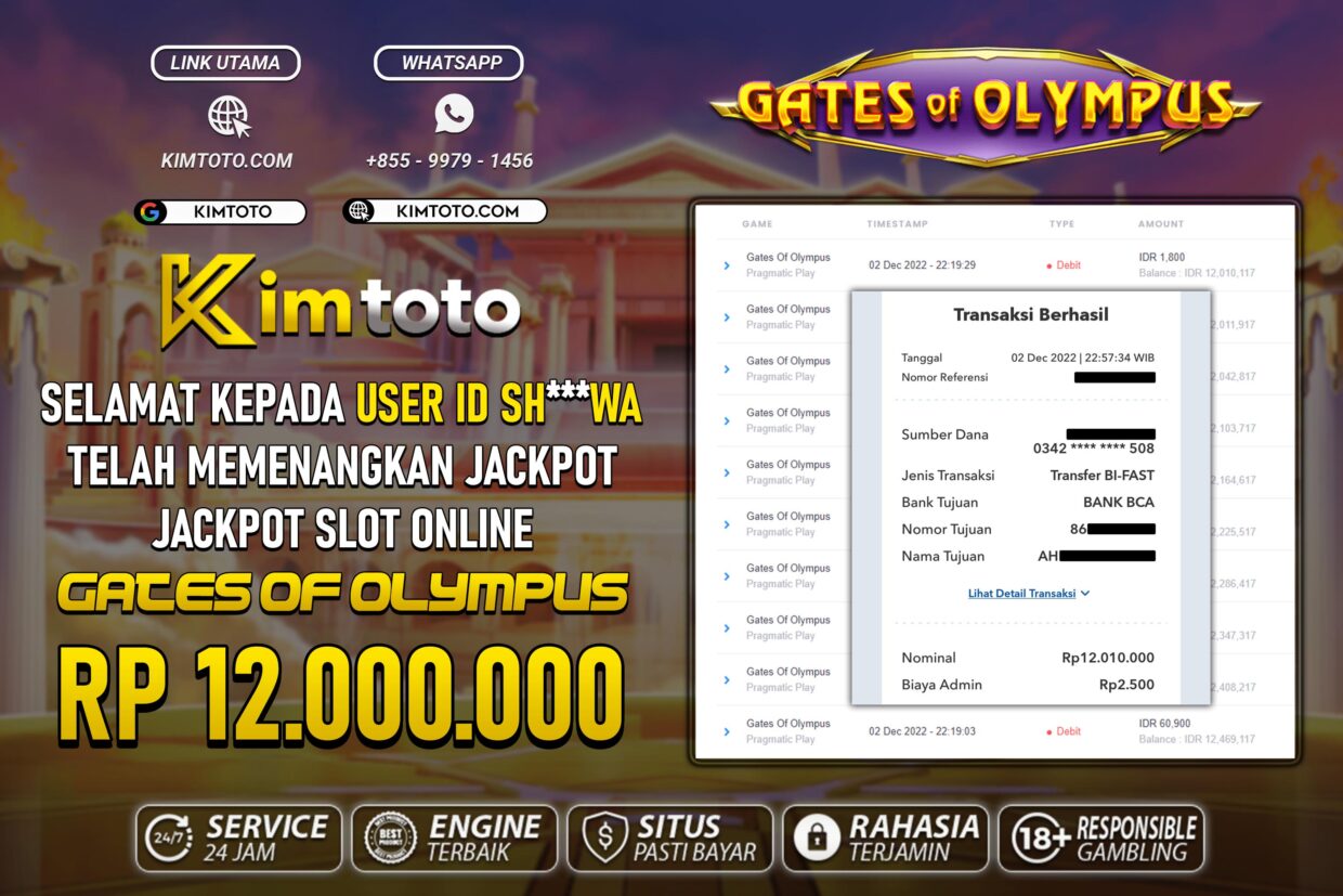 BUKTI PEMBAYARAN MEMBER JP SLOT ONLINE DI KIMTOTO USER ID SHWA