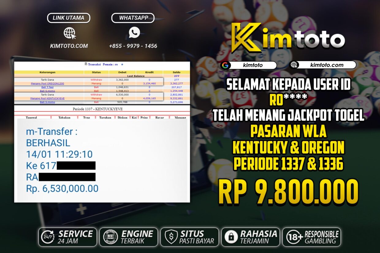 BUKTI PEMBAYARAN MEMBER KIMTOTO USER ID RO