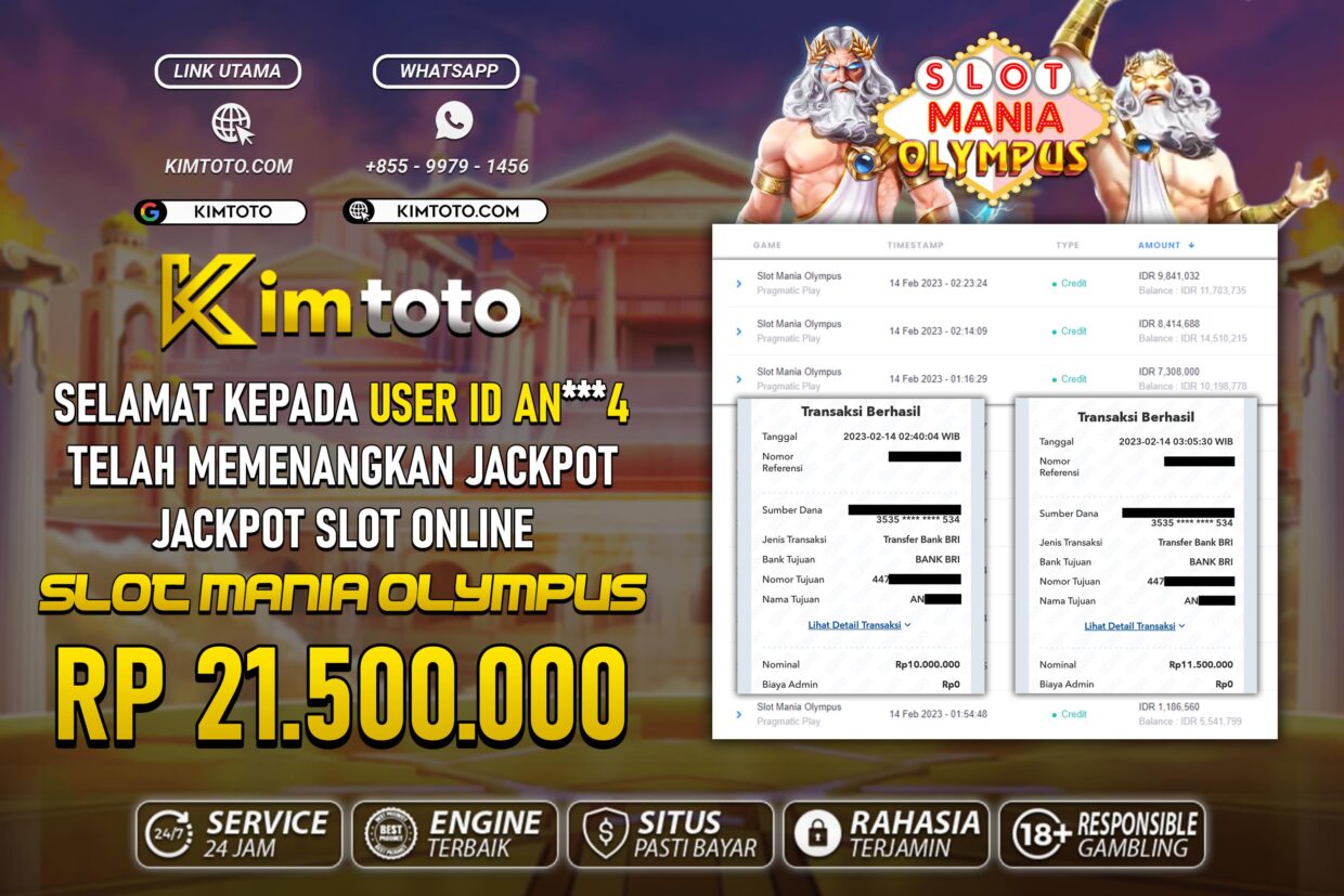 BUKTI PEMBAYARAN MEMBER JP SLOT ONLINE DI KIMTOTO USER ID AN4