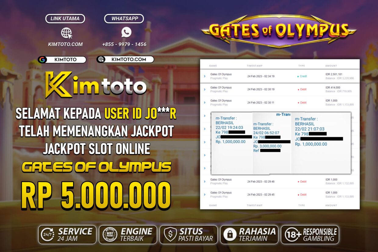 BUKTI PEMBAYARAN MEMBER JP SLOT ONLINE DI KIMTOTO USER ID JOR