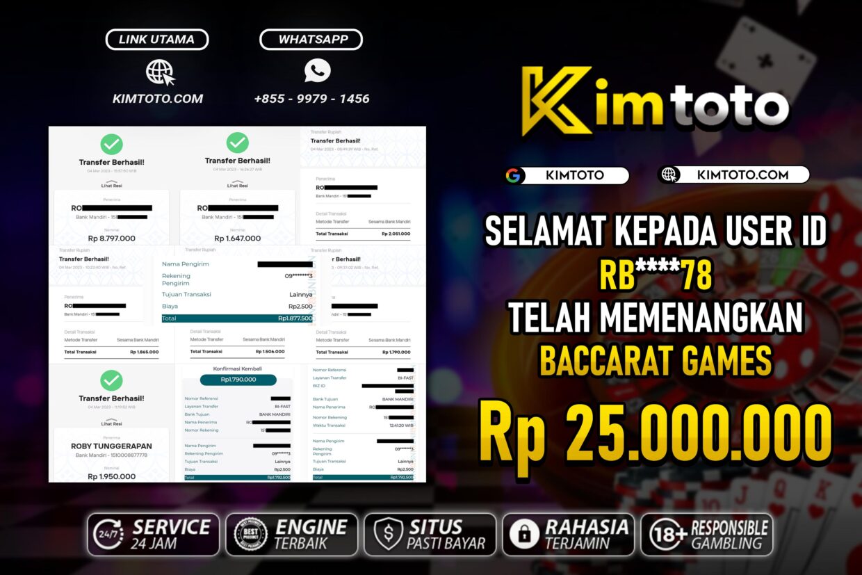 BUKTI PEMBAYARAN MEMBER JP LIVECASINO DI KIMTOTO USER ID RB78