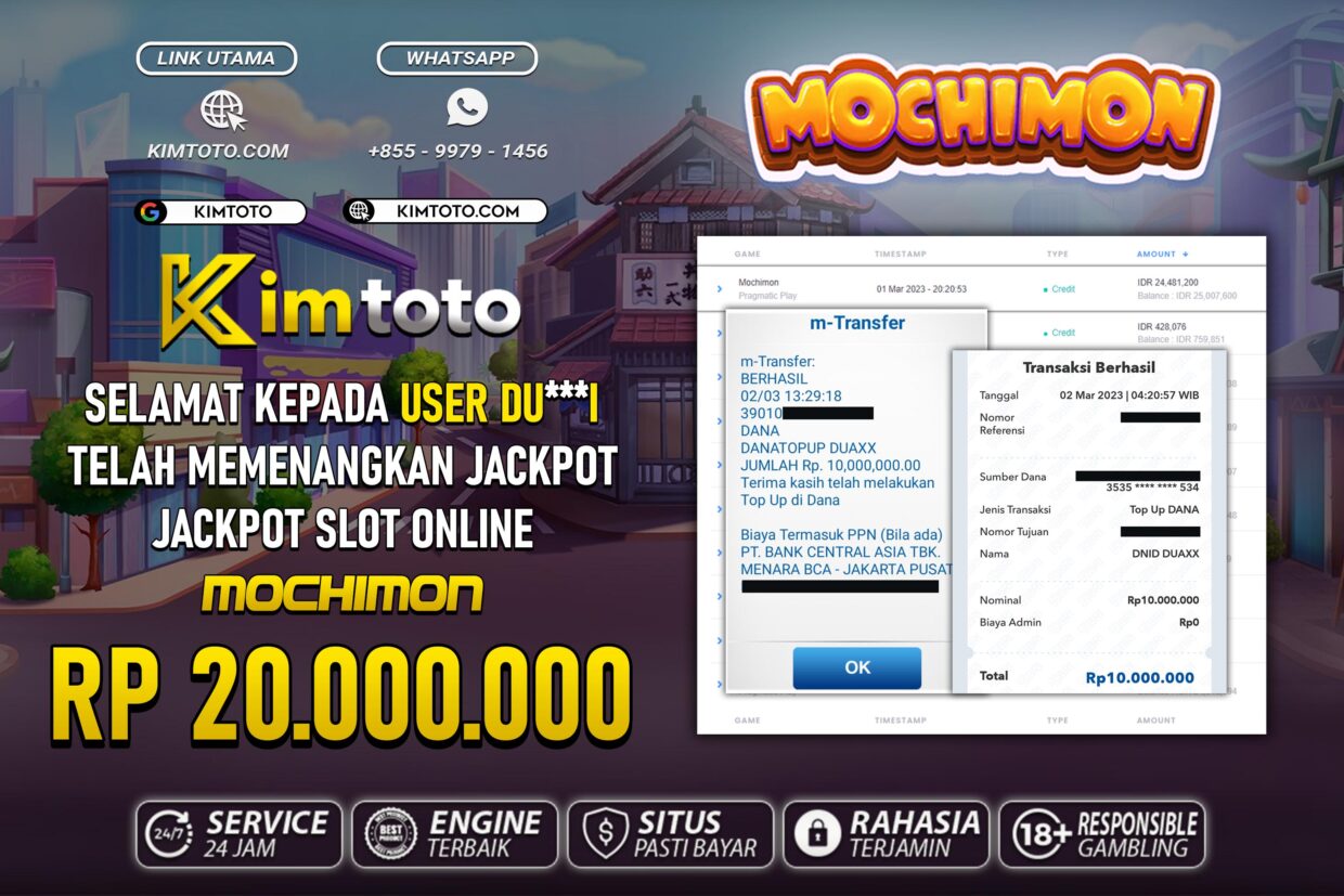 BUKTI PEMBAYARAN MEMBER JP SLOT ONLINE DI KIMTOTO USER ID DUI