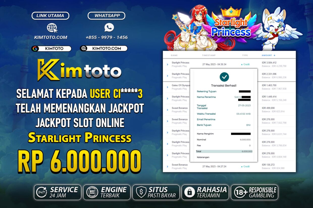 BUKTI PEMBAYARAN MEMBER JP SLOT ONLINE DI KIMTOTO USER ID CI3