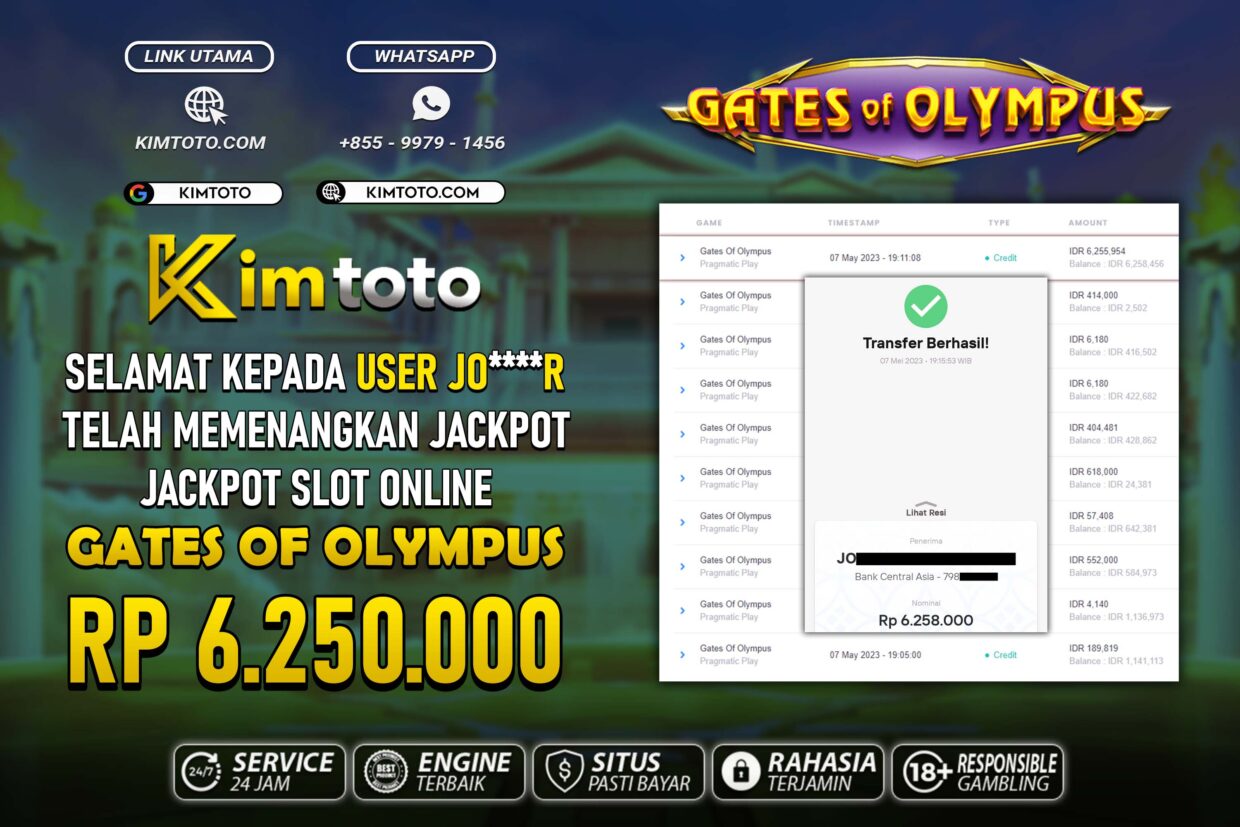 BUKTI PEMBAYARAN MEMBER JP SLOT ONLINE DI KIMTOTO USER ID JOR