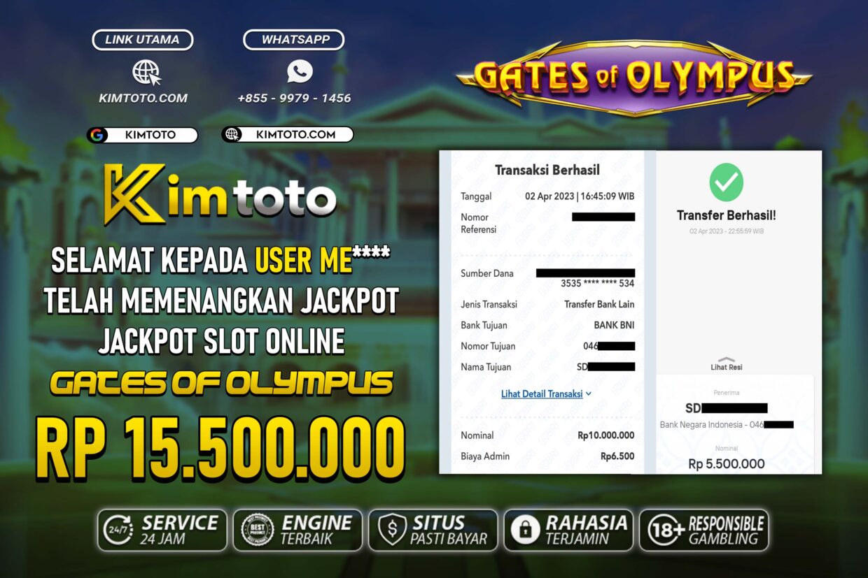 BUKTI PEMBAYARAN MEMBER JP SLOT ONLINE DI KIMTOTO USER ID ME