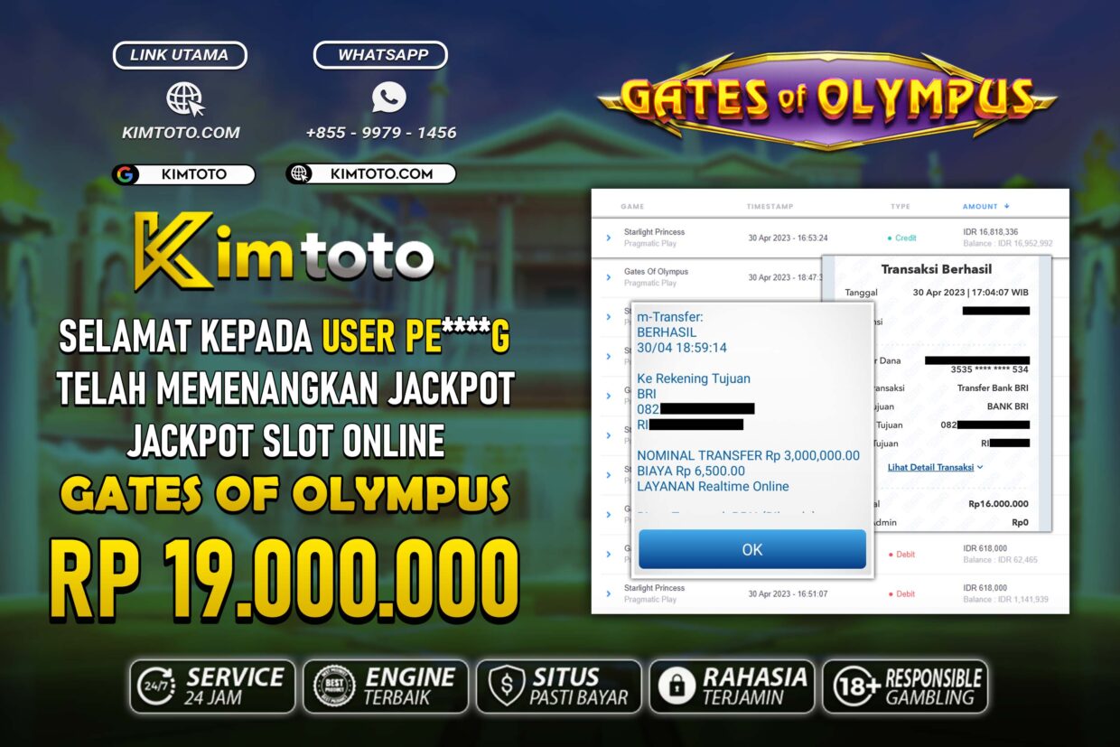 BUKTI PEMBAYARAN MEMBER JP SLOT ONLINE DI KIMTOTO USER ID PEG