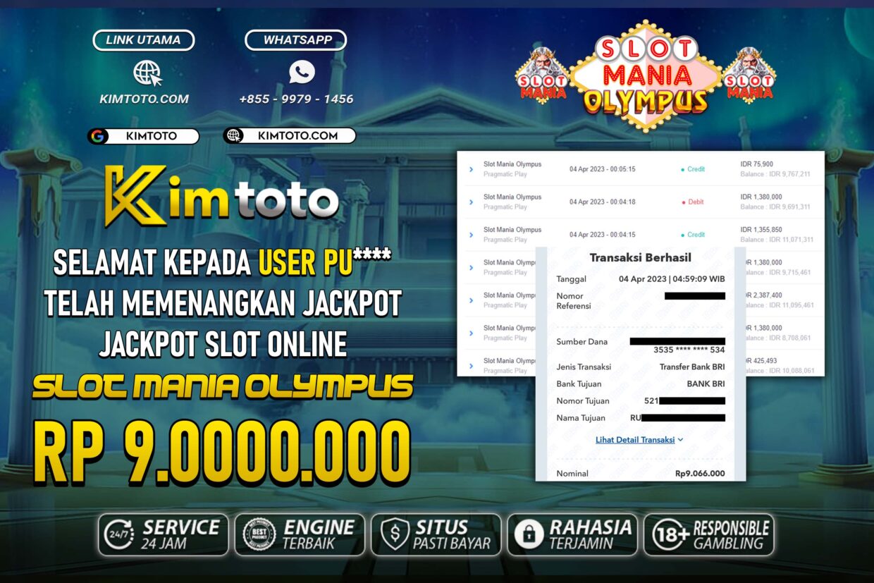 BUKTI PEMBAYARAN MEMBER JP SLOT ONLINE DI KIMTOTO USER ID PU