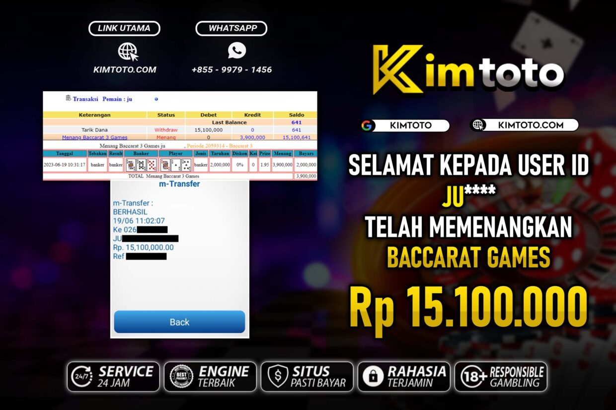 BUKTI PEMBAYARAN MEMBER JP LIVECASINO DI KIMTOTO USER ID JU