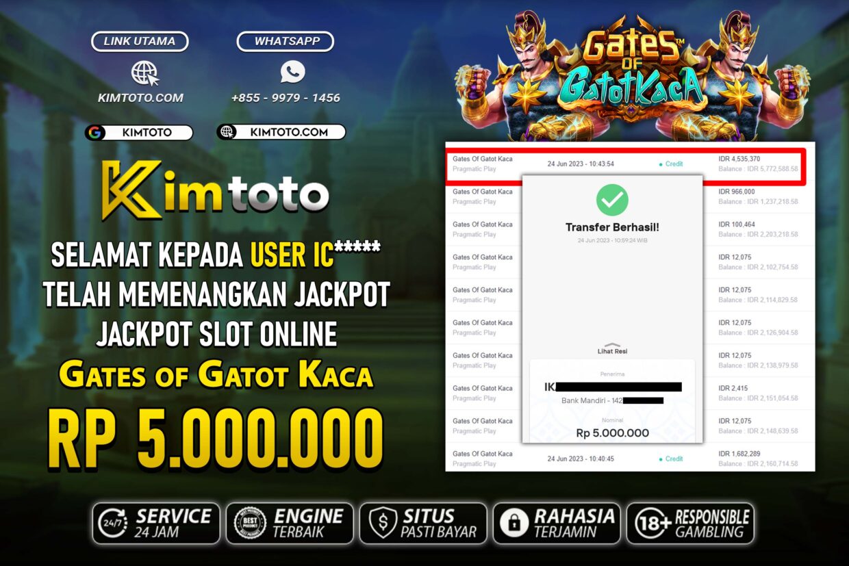 BUKTI PEMBAYARAN MEMBER JP SLOT ONLINE DI KIMTOTO USER ID IC