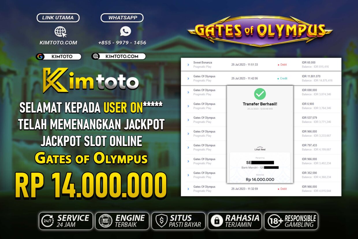 BUKTI PEMBAYARAN MEMBER JP SLOT ONLINE DI KIMTOTO USER ID ON