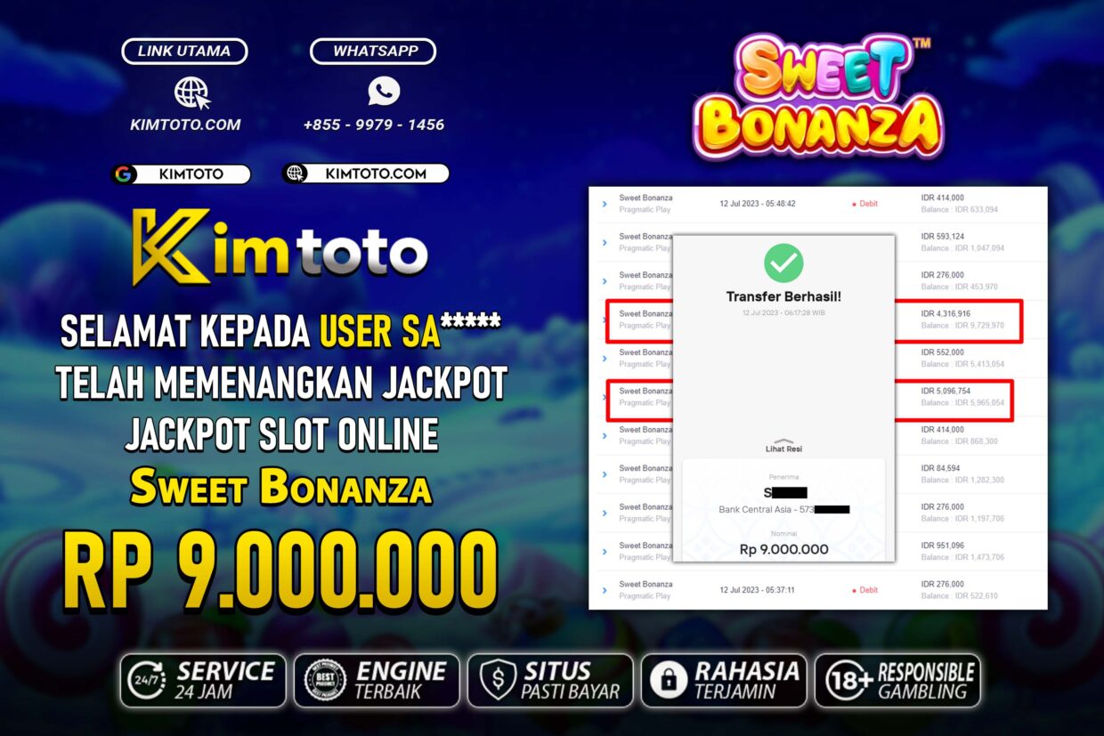 BUKTI PEMBAYARAN MEMBER JP SLOT ONLINE DI KIMTOTO USER ID SA