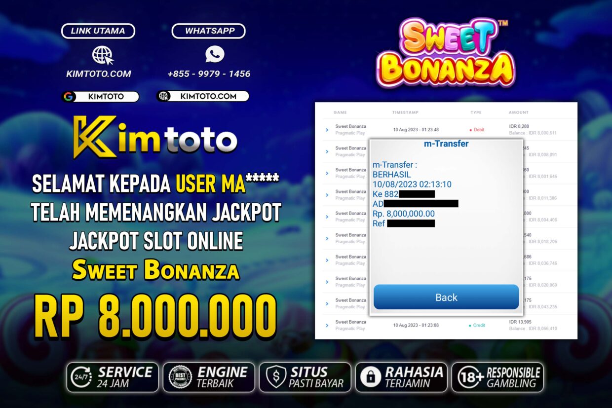 BUKTI PEMBAYARAN MEMBER JP SLOT ONLINE DI KIMTOTO USER ID MA