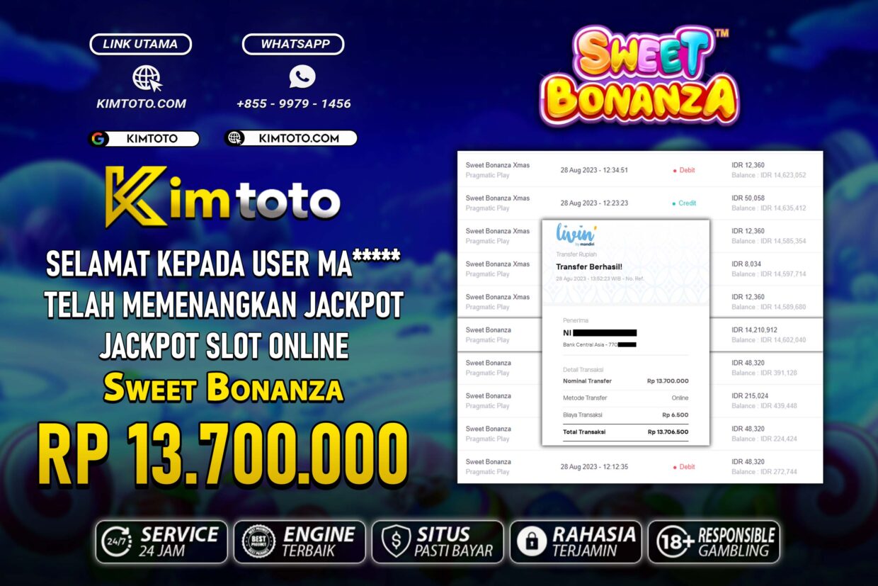 BUKTI PEMBAYARAN MEMBER JP SLOT ONLINE DI KIMTOTO USER ID MA