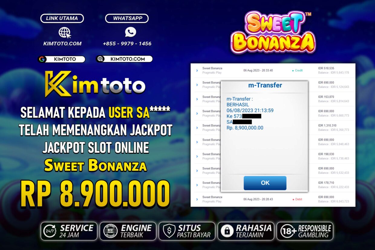 BUKTI PEMBAYARAN MEMBER JP SLOT ONLINE DI KIMTOTO USER ID SA