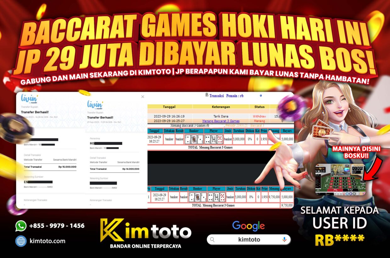 BUKTI PEMBAYARAN MEMBER JP LIVECASINO DI KIMTOTO USER ID RB