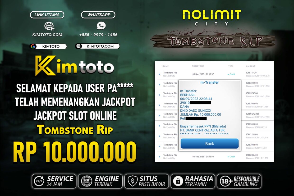 BUKTI PEMBAYARAN MEMBER JP SLOT ONLINE DI KIMTOTO USER ID PA