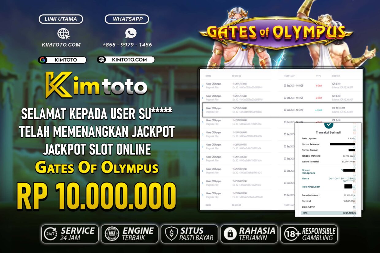 BUKTI PEMBAYARAN MEMBER JP SLOT ONLINE DI KIMTOTO USER ID SU