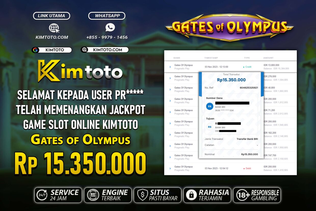 BUKTI PEMBAYARAN MEMBER JP SLOT ONLINE DI KIMTOTO USER ID PR