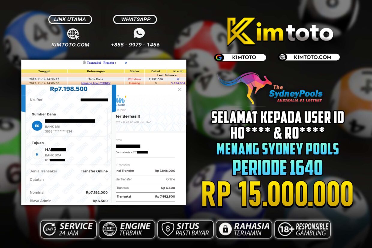 BUKTI PEMBAYARAN MEMBER JP TOGEL SYDNEY DI KIMTOTO USER ID HO