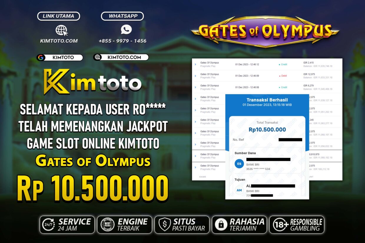 BUKTI PEMBAYARAN MEMBER JP SLOT ONLINE DI KIMTOTO USER ID RO