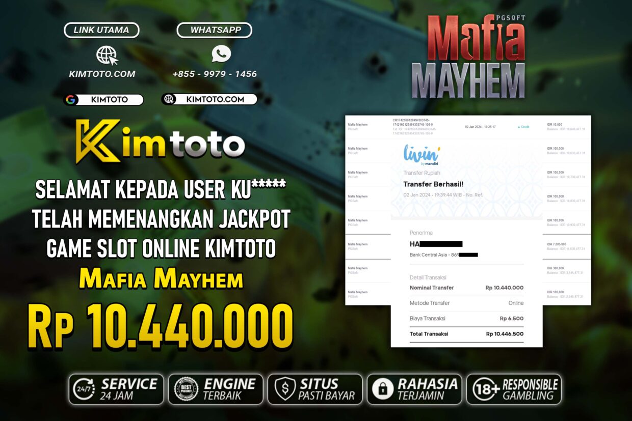 BUKTI PEMBAYARAN MEMBER JP SLOT ONLINE DI KIMTOTO USER ID KU